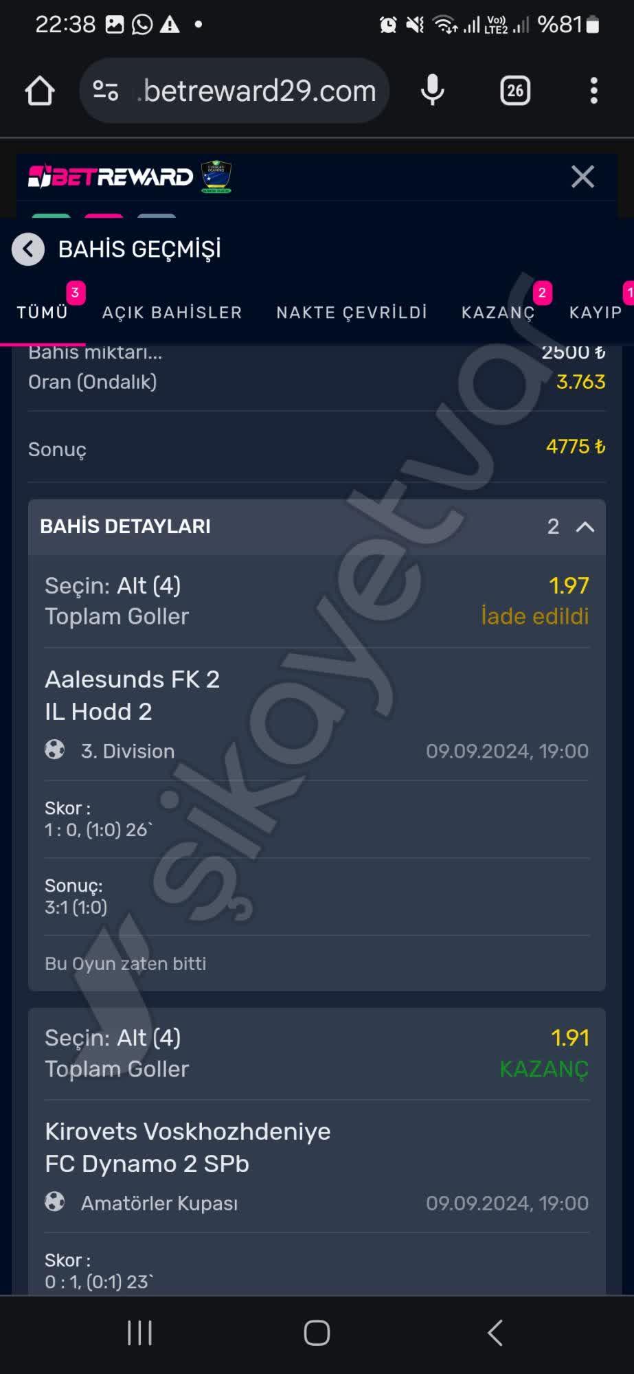 Betreward Mobil Uygulamasının Sunmuş Olduğu Özellikler